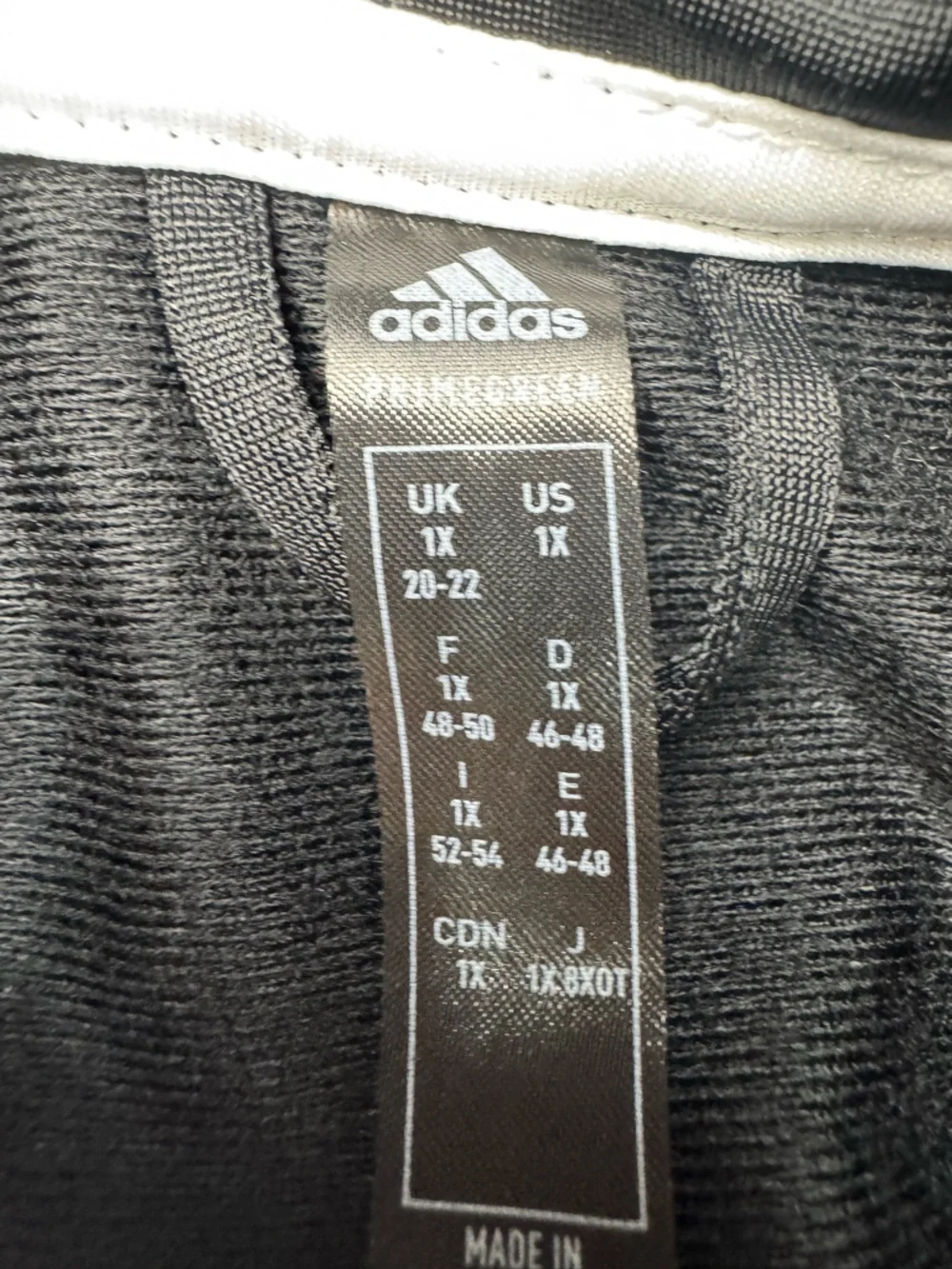 adidas Black Track Jacket with White Three-Stripes